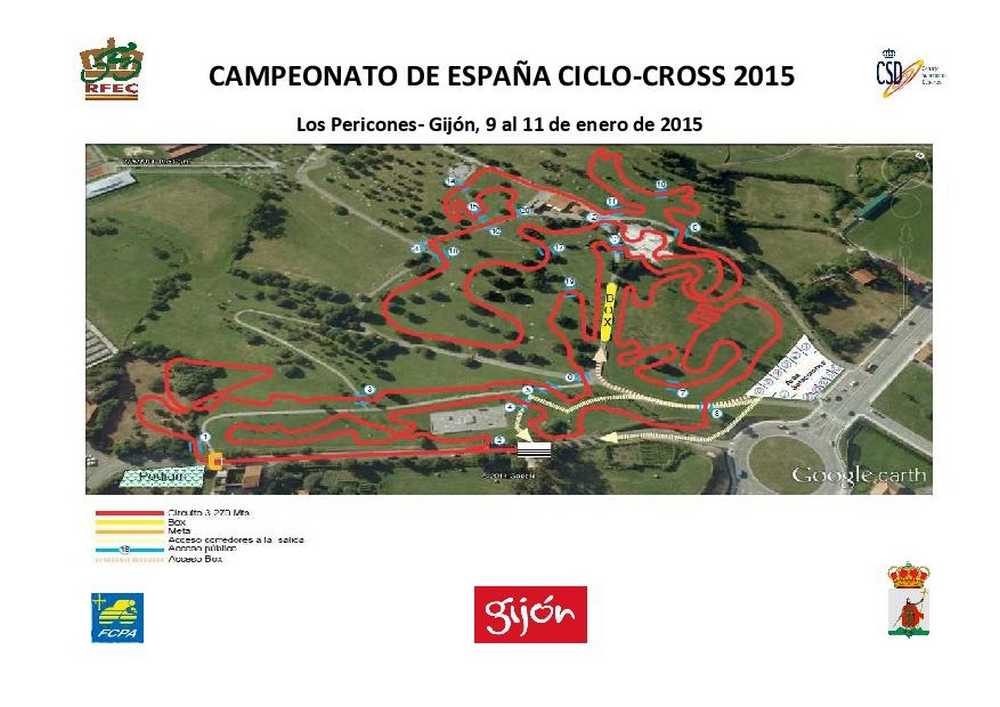 Plano recorrido CE CX Gijón 2015