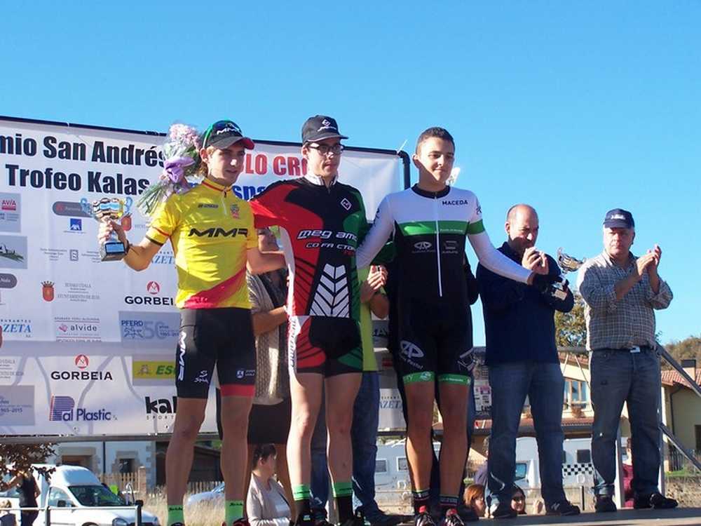 Podio junior en el XI Trofeo San Andrés de Amezaga-Zuya