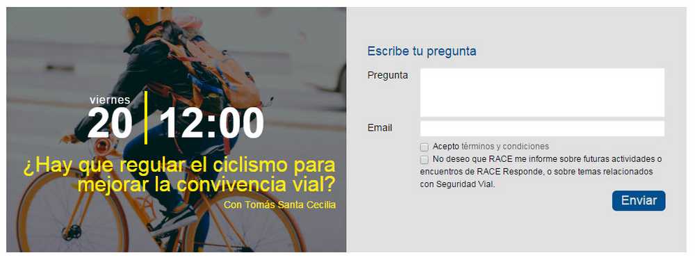 race convivencia coches y bicicletas
