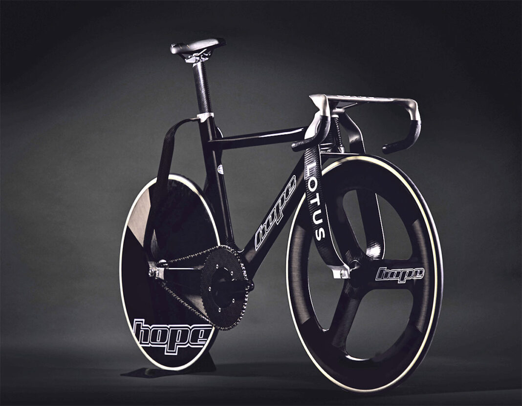 Una bicicleta de 30.500€ fabricada por Hope Tech y que utilizará en Tokio 2020 el equipo Británico de ciclismo en pista