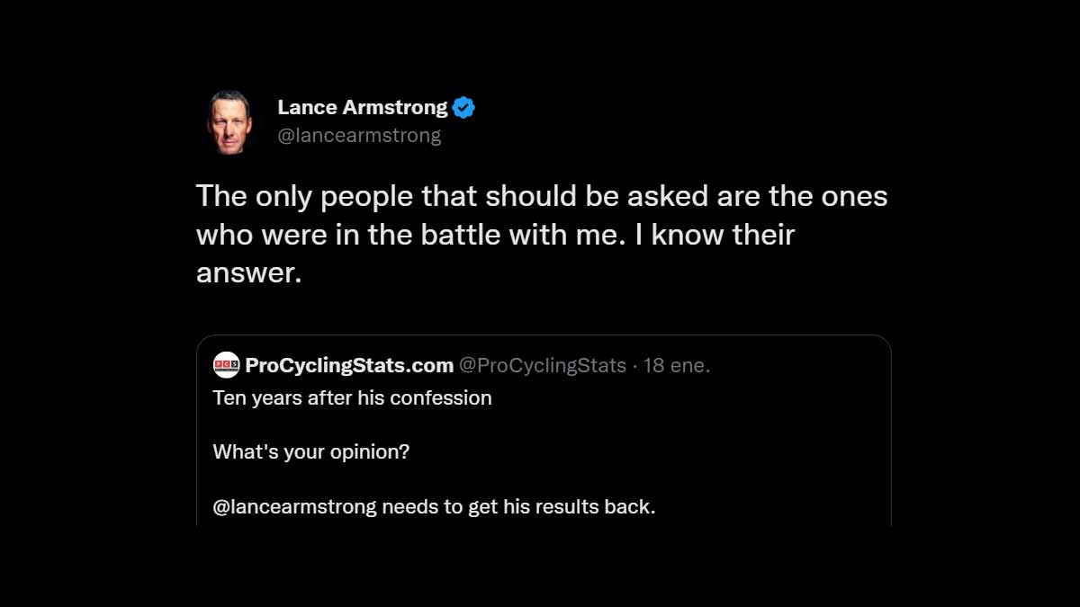 Lance Armstrong contesta a la web de moda del ciclismo tras preguntar por sus títulos perdidos por dopaje