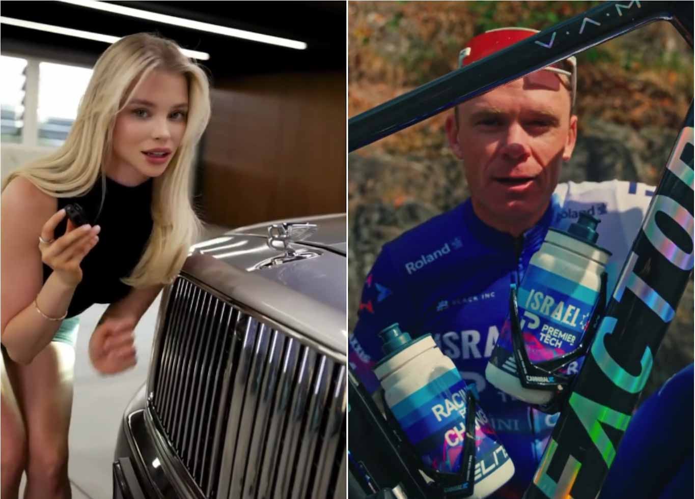El vídeo a lo Tiktoker de Chris Froome y la chica de Bentley