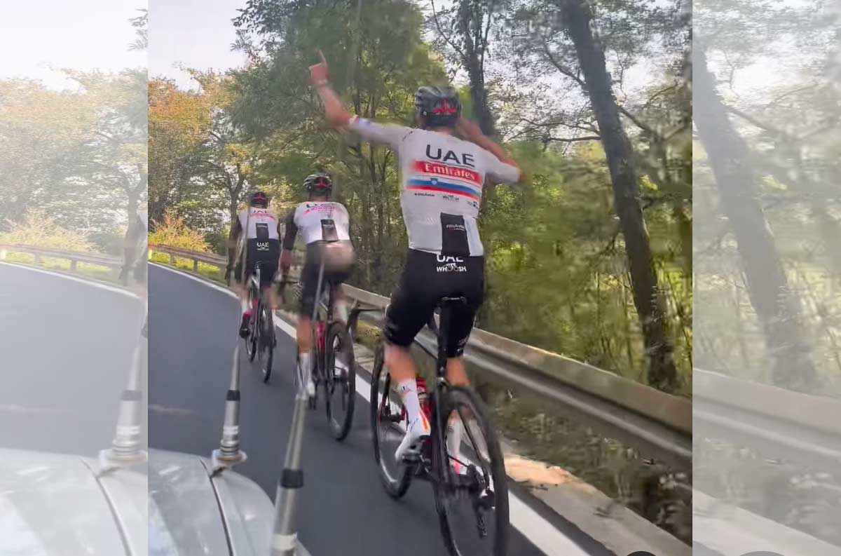 Vídeo: El baile de Tadej Pogacar antes de ganar Il Lombardía