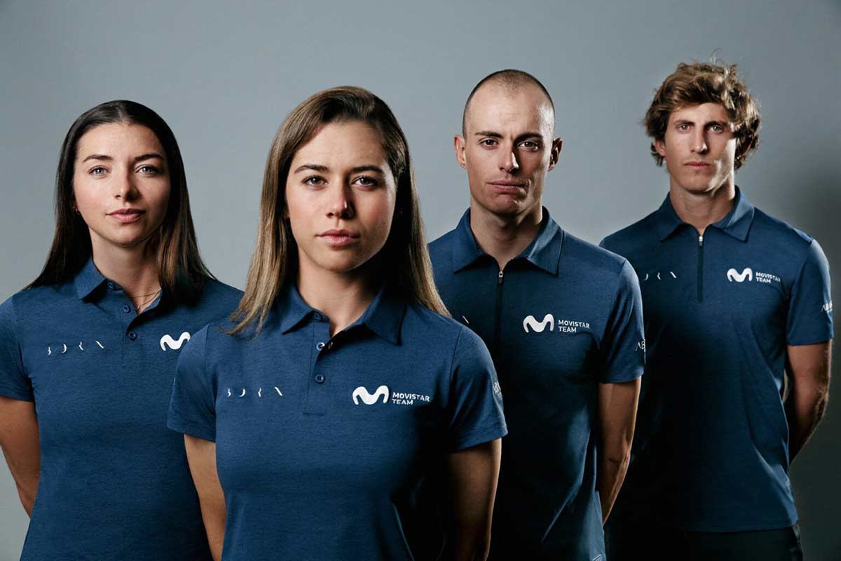 Tanto los ciclistas del Movistar Team como todo el personal del equipo, vestirán las prendas deportivas de la firma Born Living Yoga.